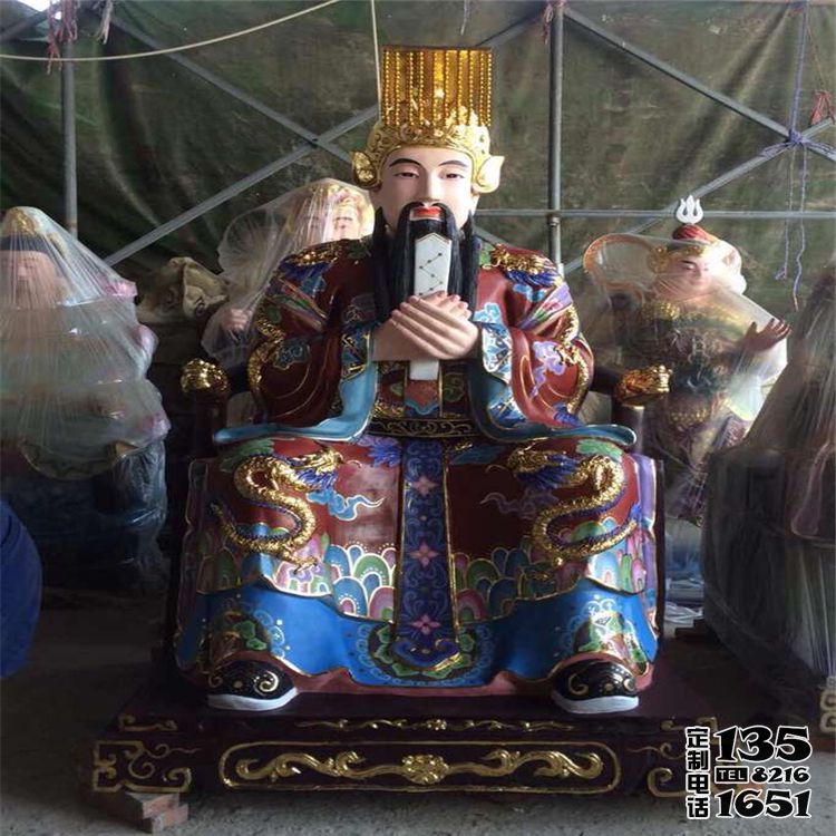 玻璃鋼彩繪寺廟景區判官雕塑 玻璃鋼彩繪寺廟景區判官雕塑